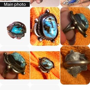 Pawn Turquoise Ring Set or Individually sz6-8.5